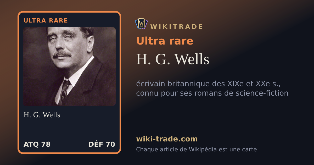 H. G. Wells — carte Ultra rare