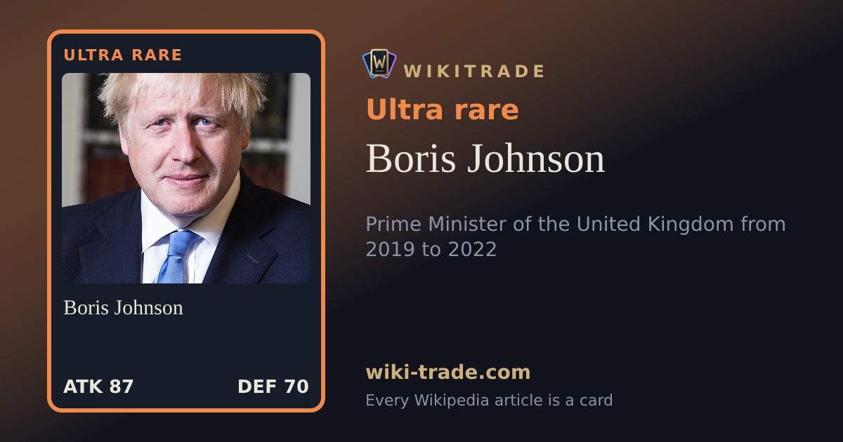 Boris Johnson — Ultra rare card