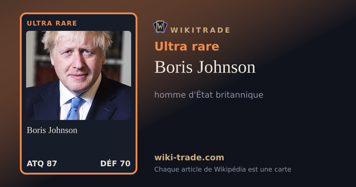 Boris Johnson — carte Ultra rare