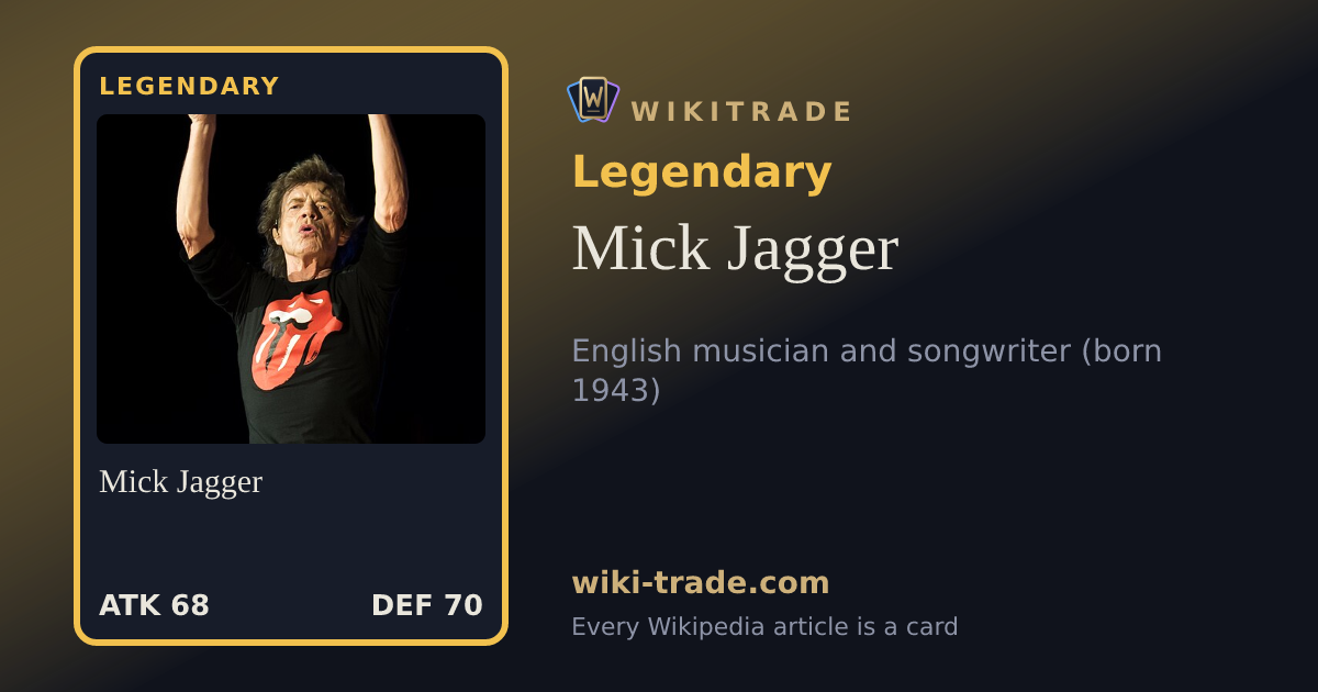 Mick Jagger — Legendary card