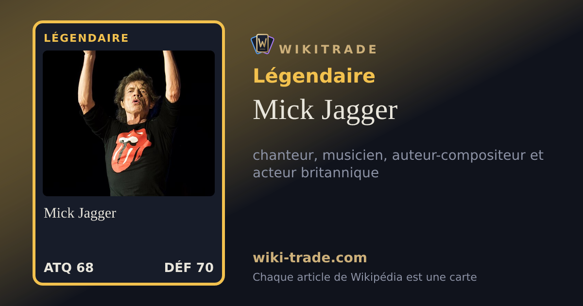 Mick Jagger — carte Légendaire