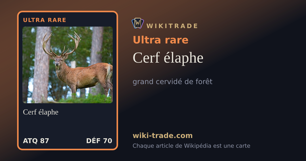 Cerf élaphe — carte Ultra rare