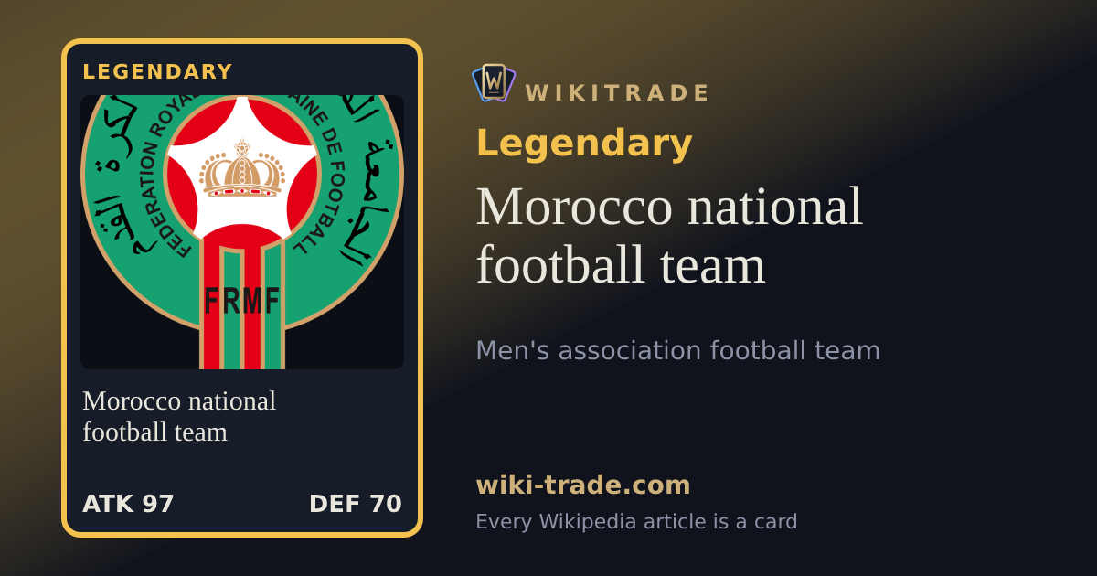 Morocco national football team — Legendary card