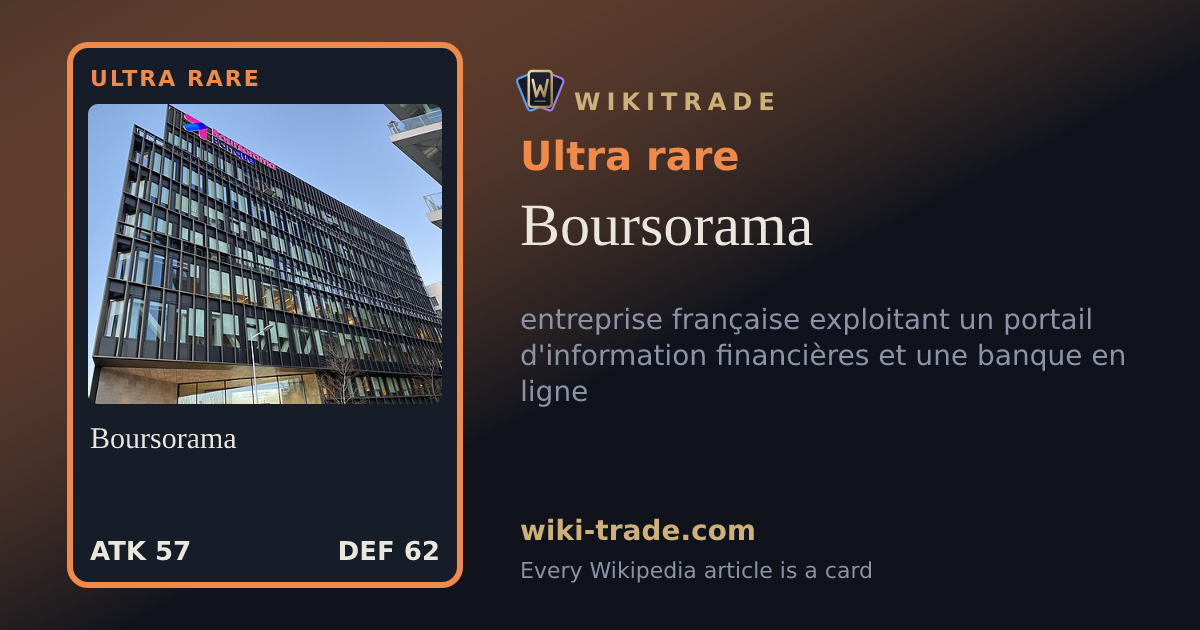 Boursorama — Ultra rare card