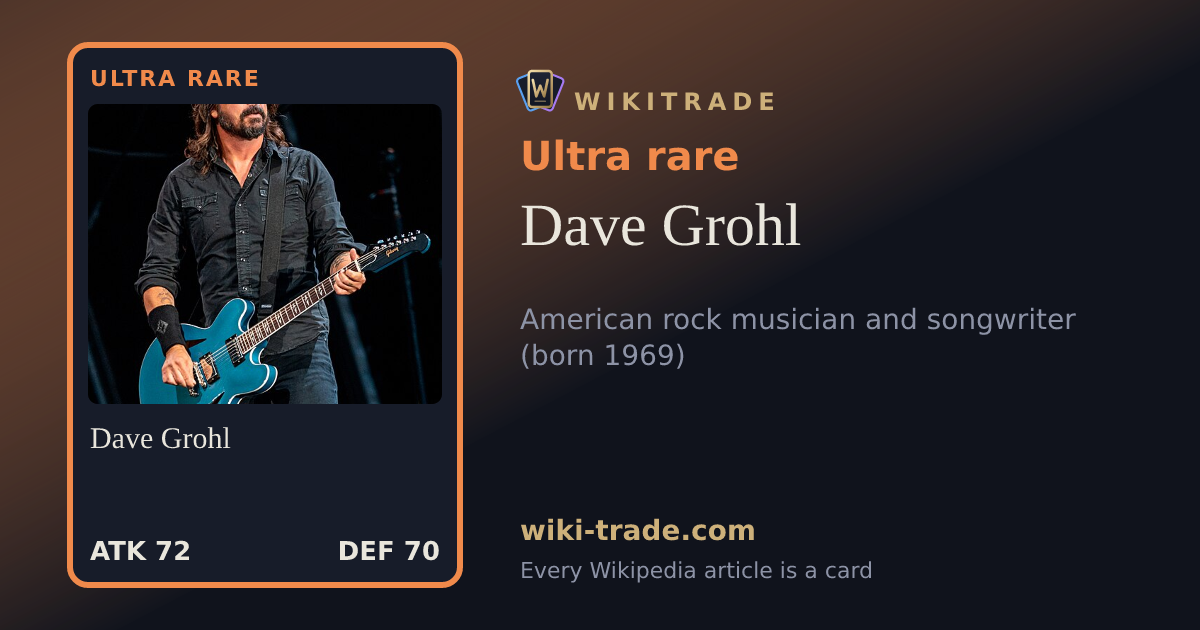 Dave Grohl — Ultra rare card