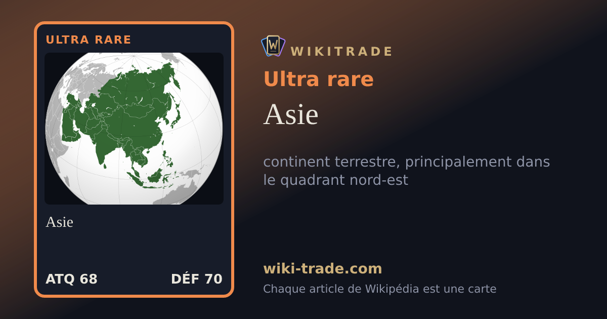 Asie — carte Ultra rare