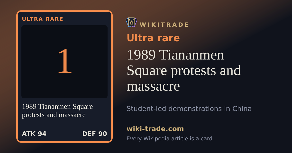 1989 Tiananmen Square protests and massacre — Ultra rare card