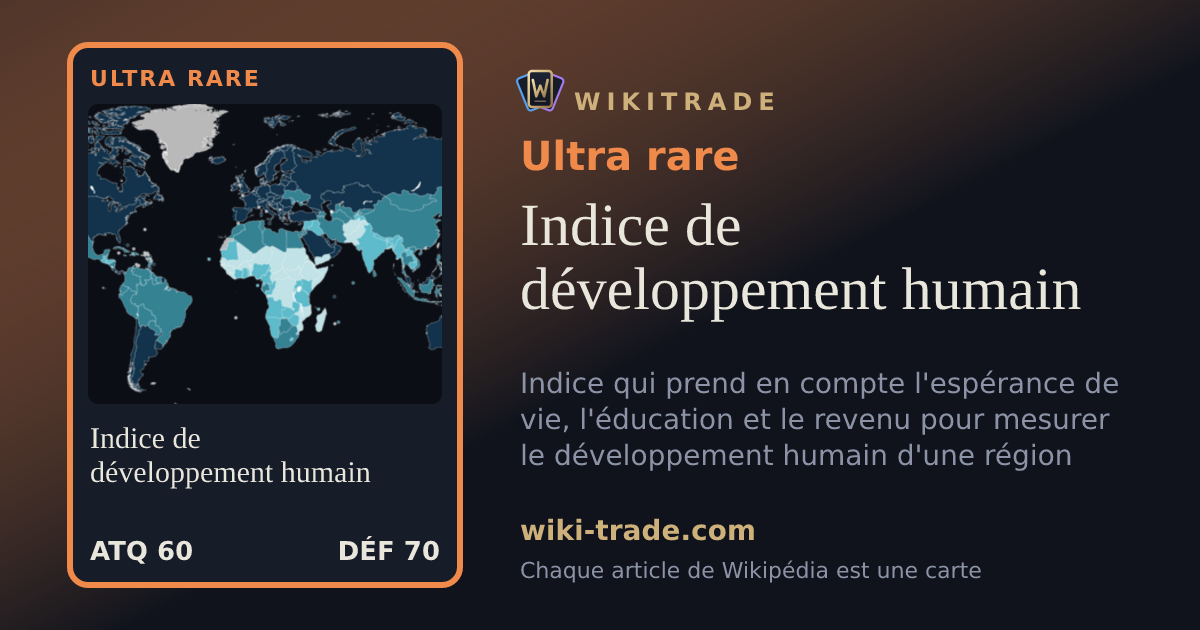 Indice de développement humain — carte Ultra rare