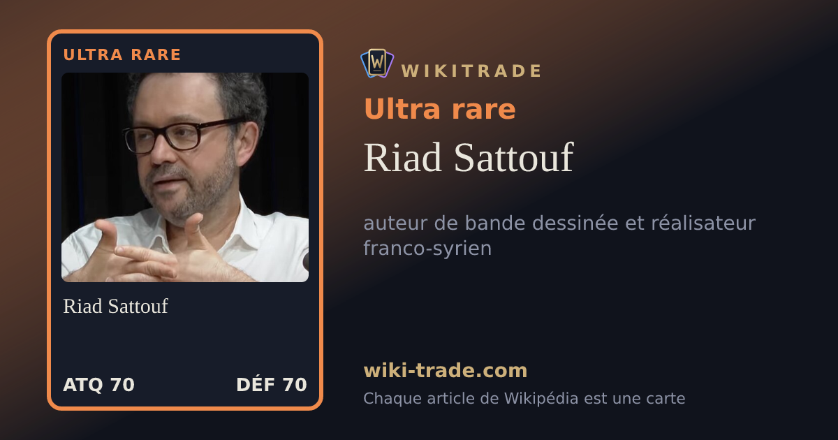 Riad Sattouf — carte Ultra rare