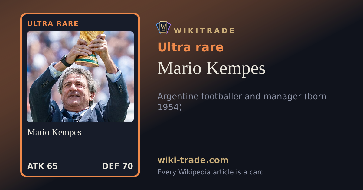 Mario Kempes — Ultra rare card