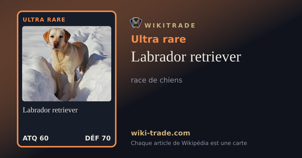 Labrador retriever — carte Ultra rare