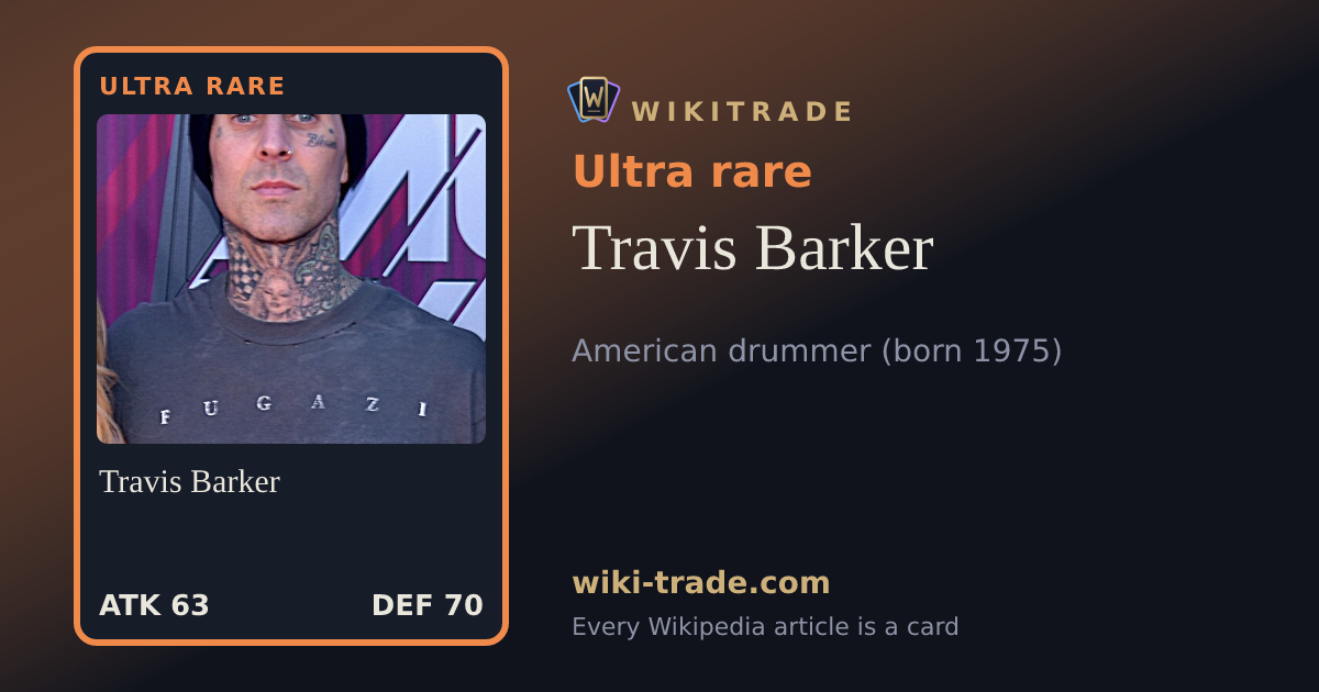 Travis Barker — Ultra rare card
