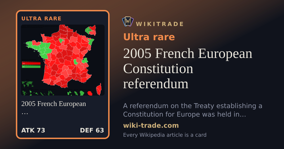 2005 French European Constitution referendum — Ultra rare card