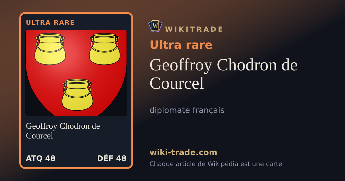 Geoffroy Chodron de Courcel — carte Ultra rare