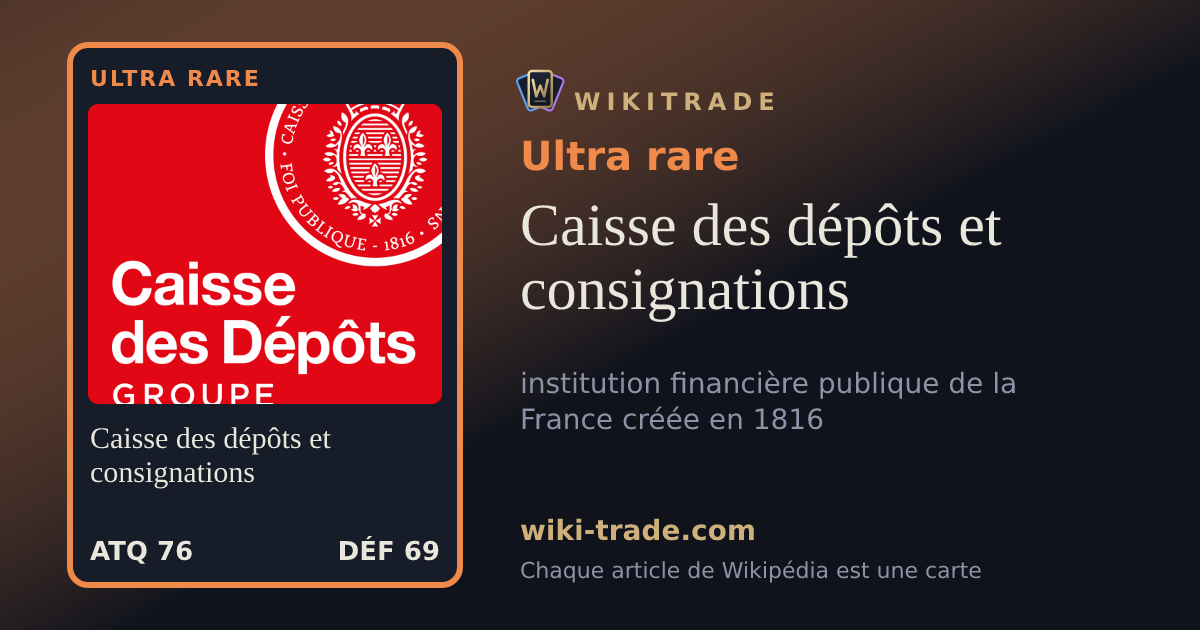 Caisse des dépôts et consignations — carte Ultra rare