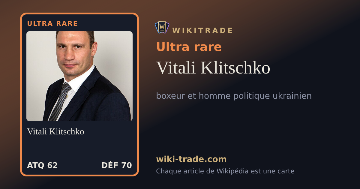 Vitali Klitschko — carte Ultra rare