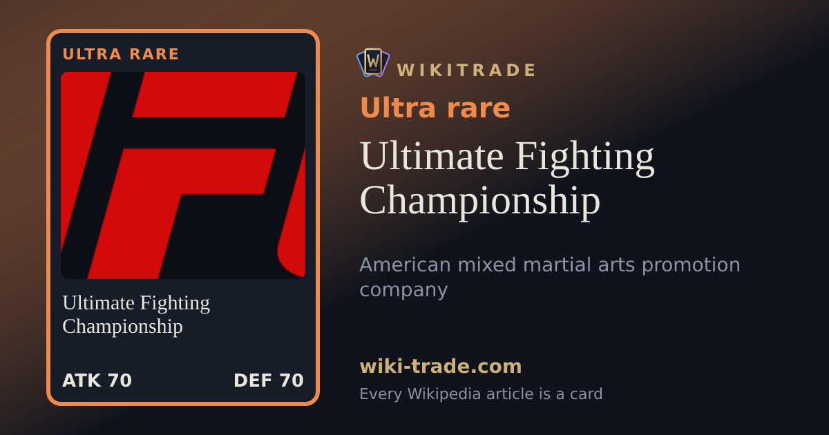 Ultimate Fighting Championship — Ultra rare card