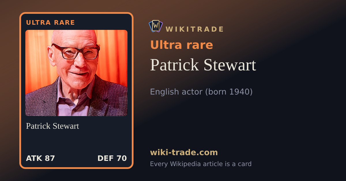 Patrick Stewart — Ultra rare card