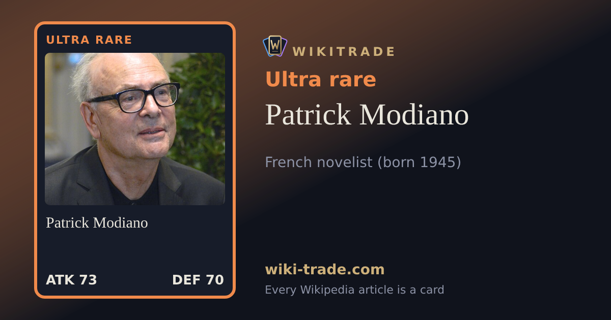 Patrick Modiano — Ultra rare card