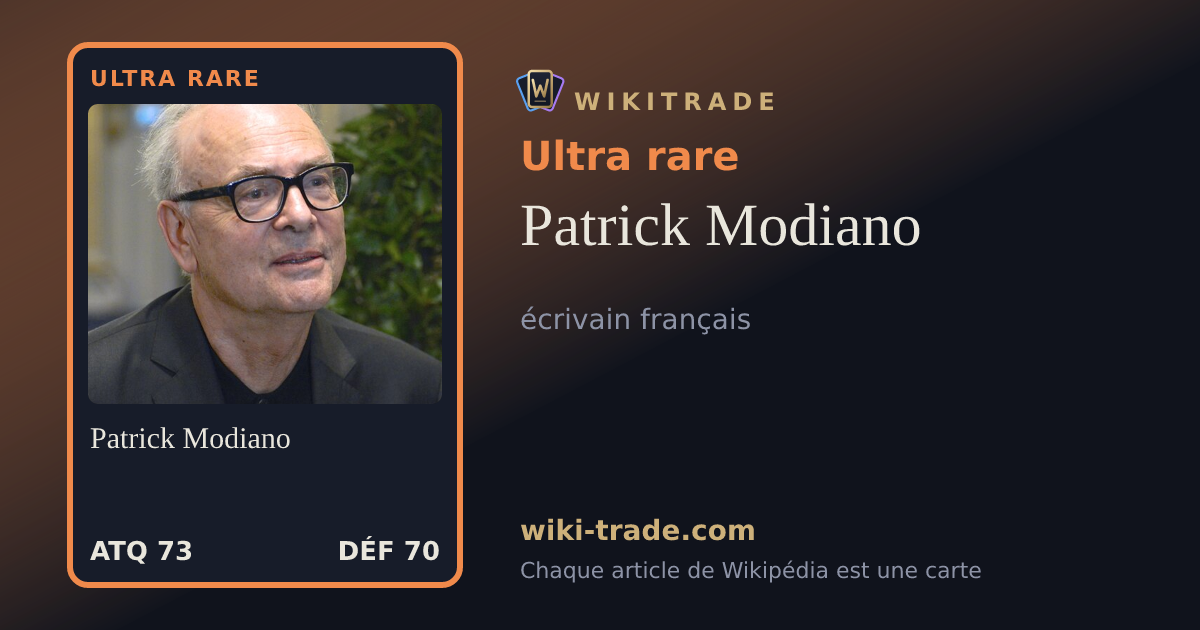 Patrick Modiano — carte Ultra rare
