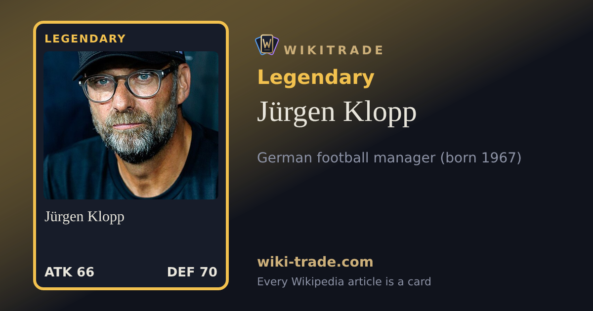 Jürgen Klopp — Legendary card