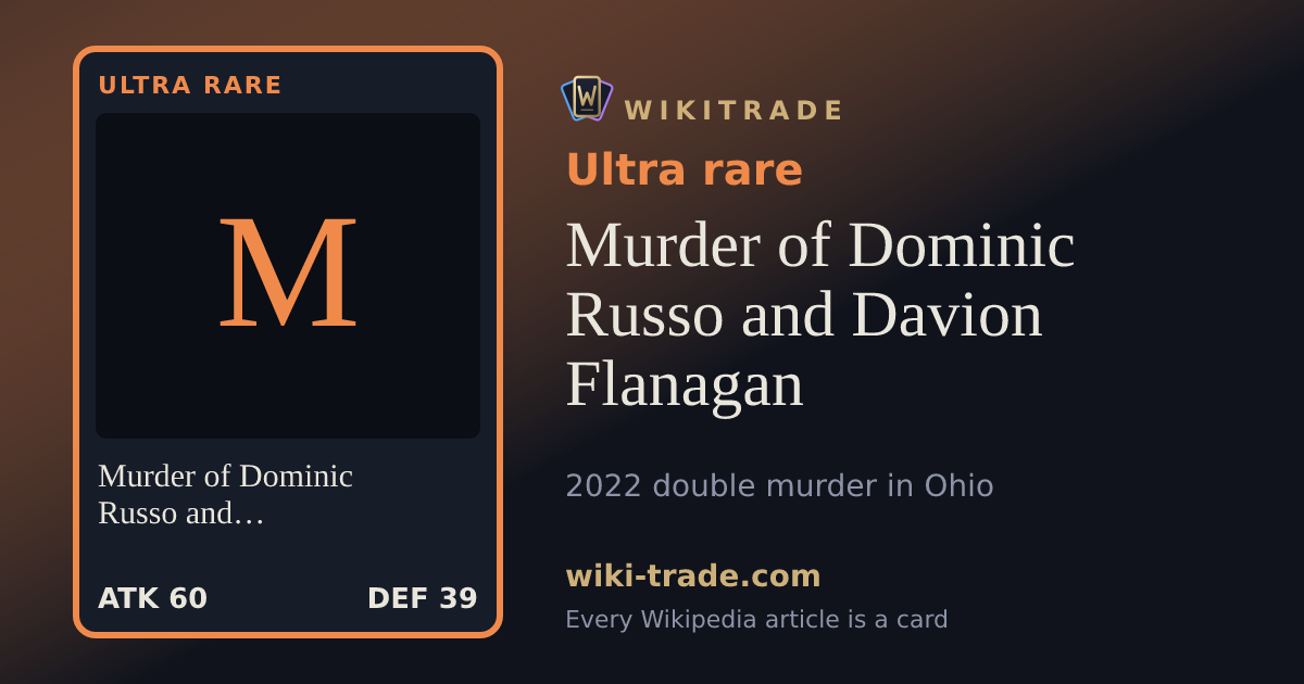 Murder of Dominic Russo and Davion Flanagan — Ultra rare card