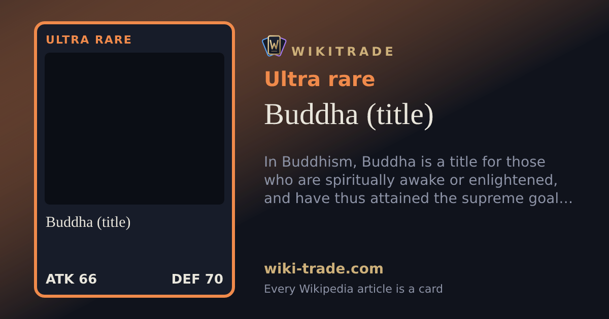 Buddha (title) — Ultra rare card