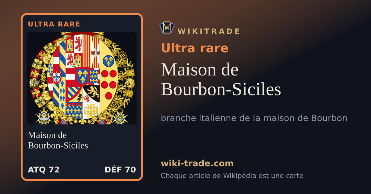 Maison de Bourbon-Siciles — carte Ultra rare