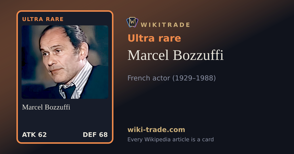 Marcel Bozzuffi — Ultra rare card