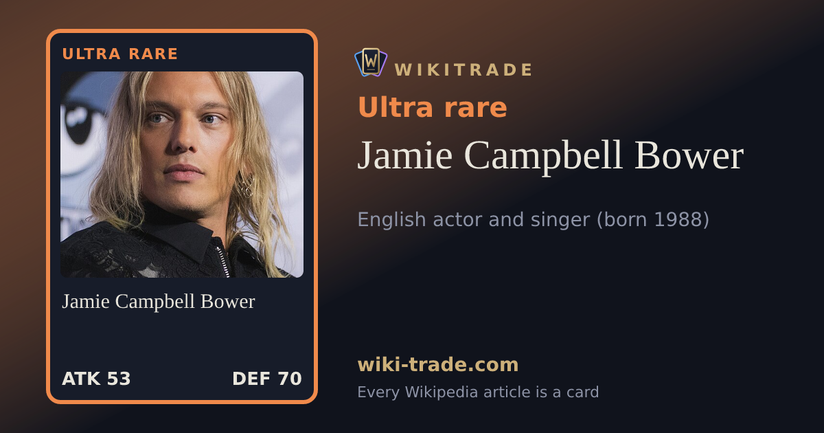 Jamie Campbell Bower — Ultra rare card