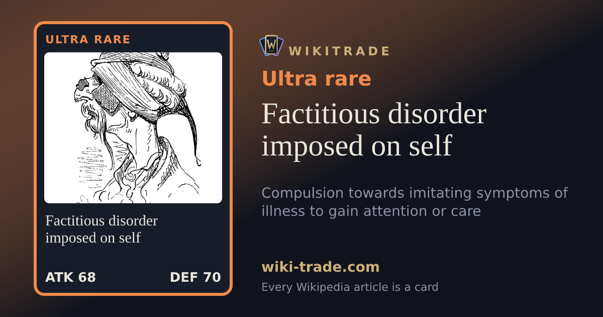 Factitious disorder imposed on self — Ultra rare card