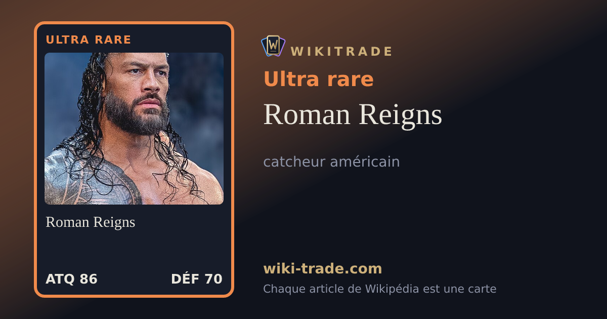 Roman Reigns — carte Ultra rare