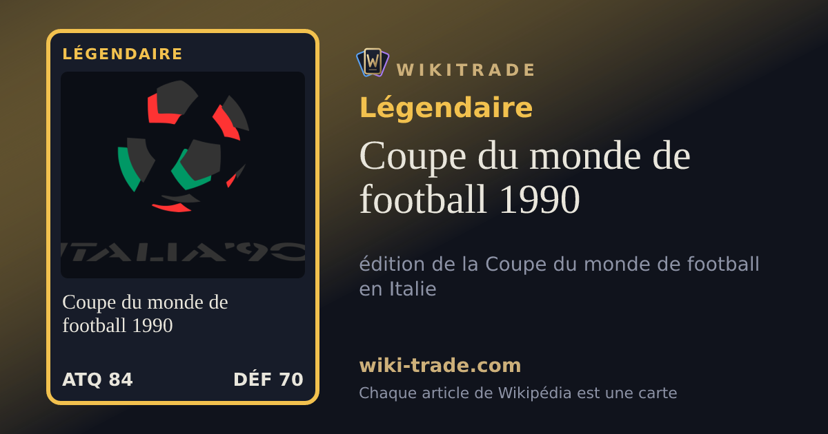 Coupe du monde de football 1990 — carte Légendaire