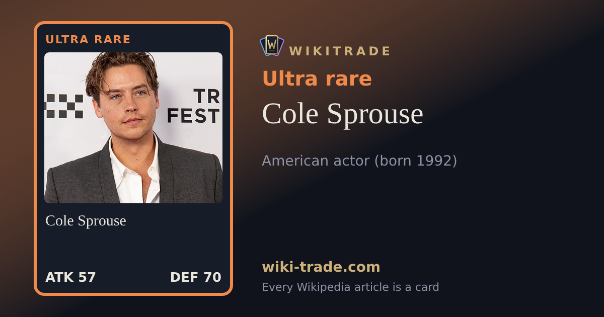 Cole Sprouse — Ultra rare card