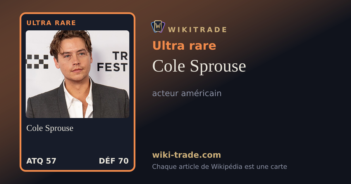 Cole Sprouse — carte Ultra rare