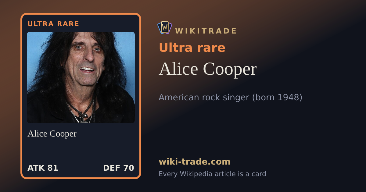 Alice Cooper — Ultra rare card