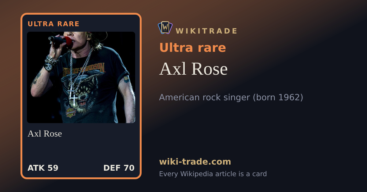 Axl Rose — Ultra rare card