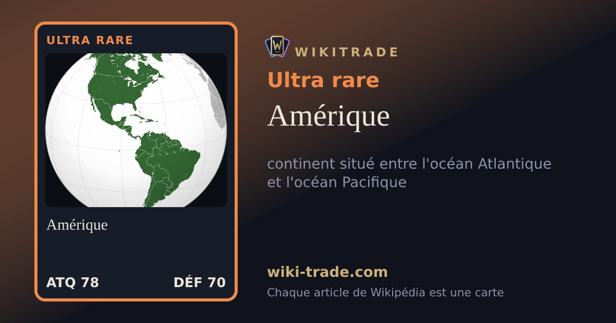 Amérique — carte Ultra rare