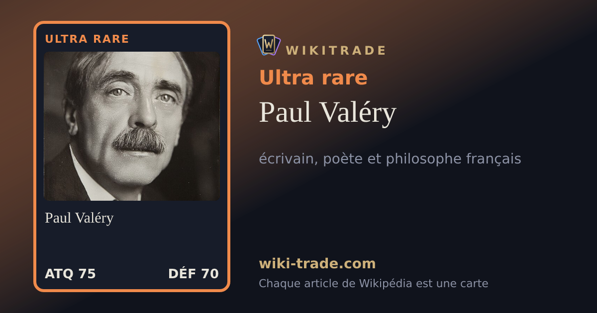 Paul Valéry — carte Ultra rare