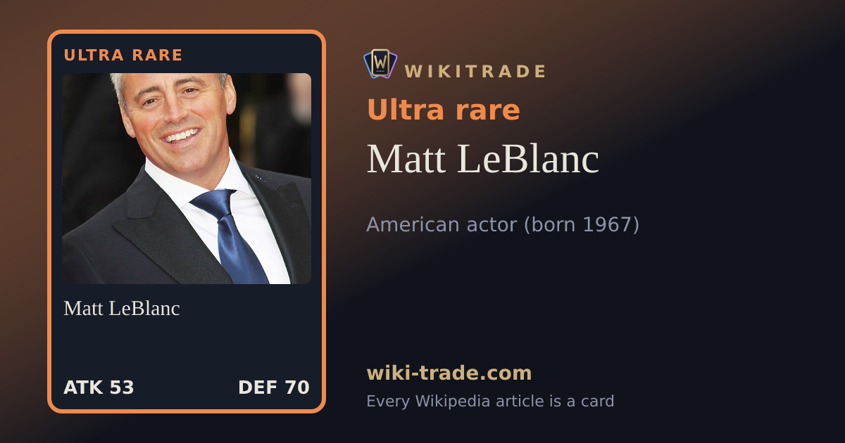 Matt LeBlanc — Ultra rare card
