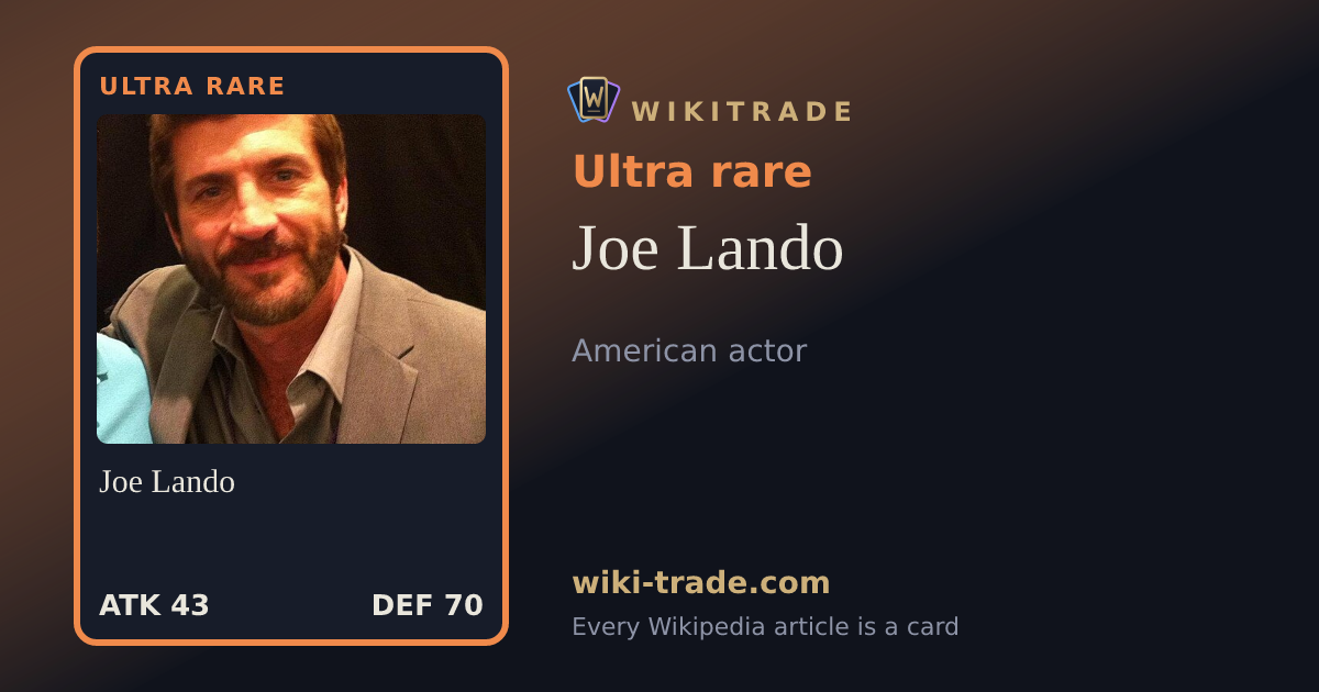 Joe Lando — Ultra rare card