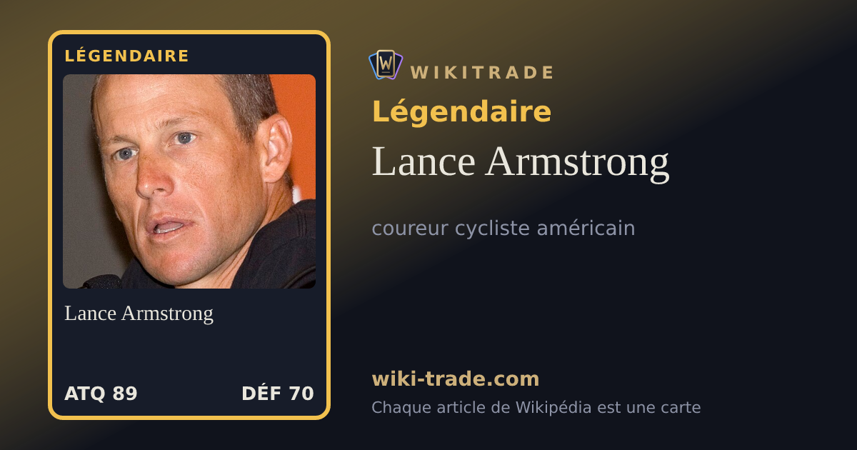 Lance Armstrong — carte Légendaire