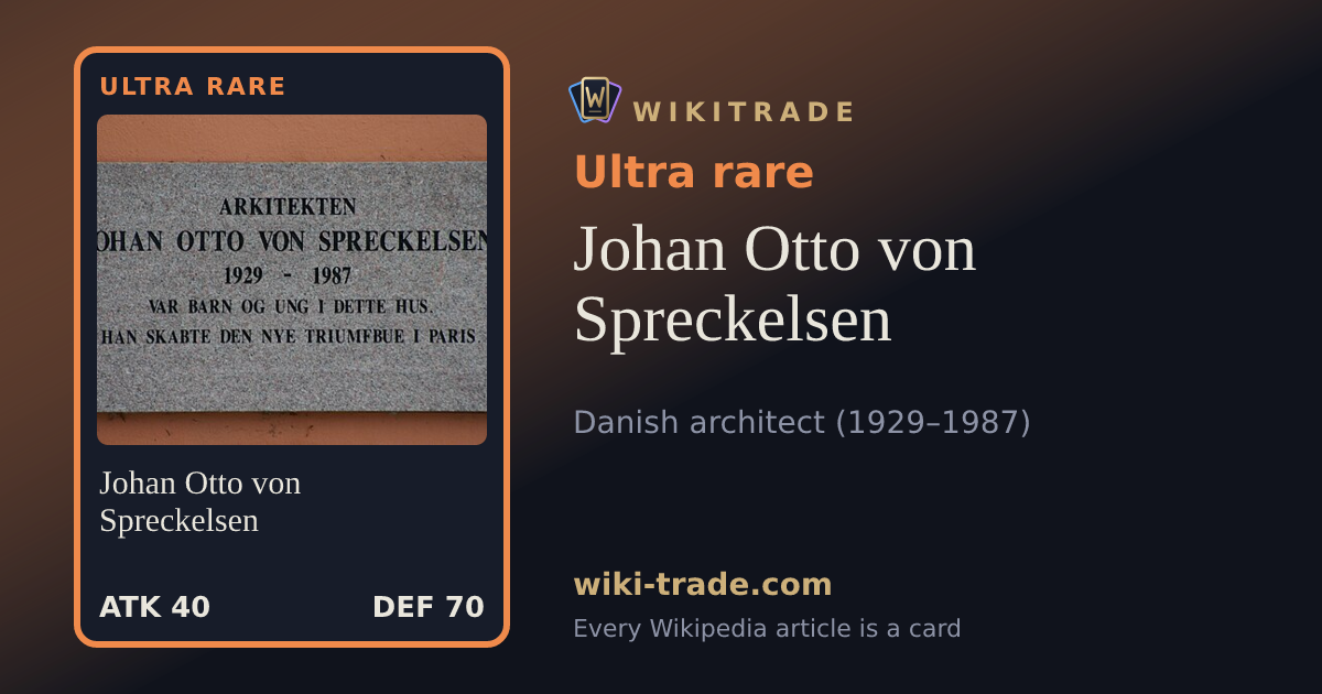 Johan Otto von Spreckelsen — Ultra rare card