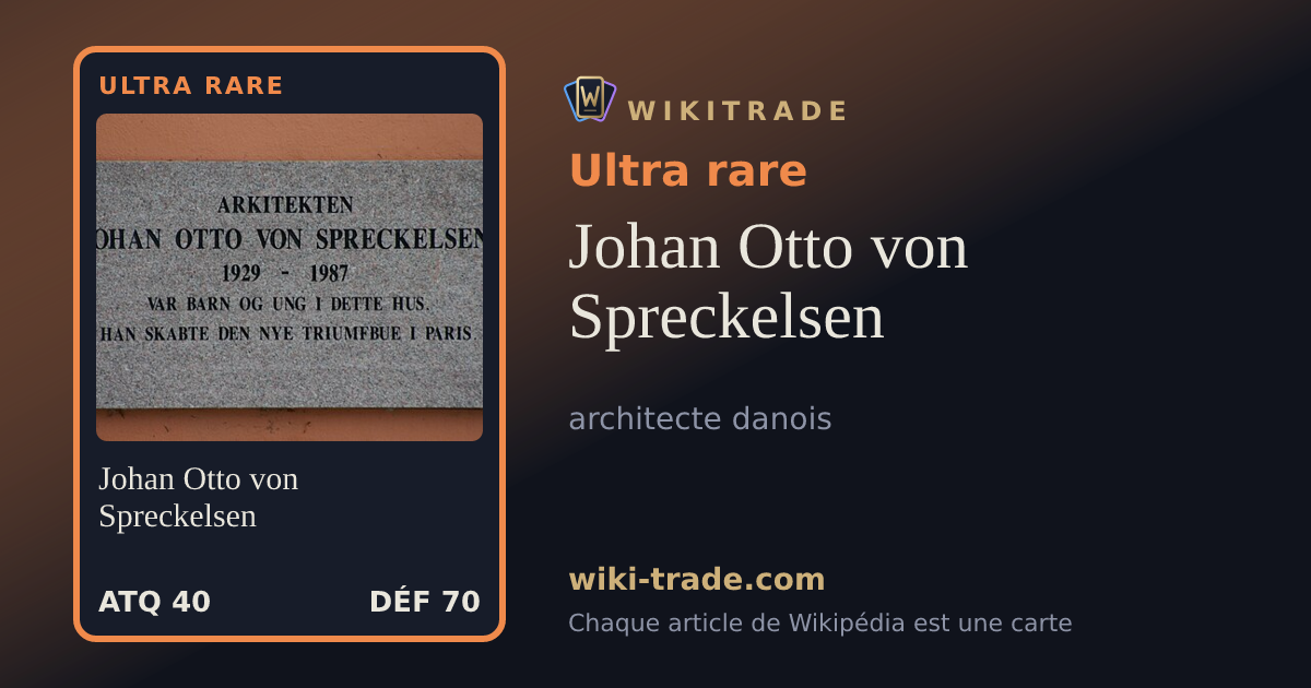 Johan Otto von Spreckelsen — carte Ultra rare