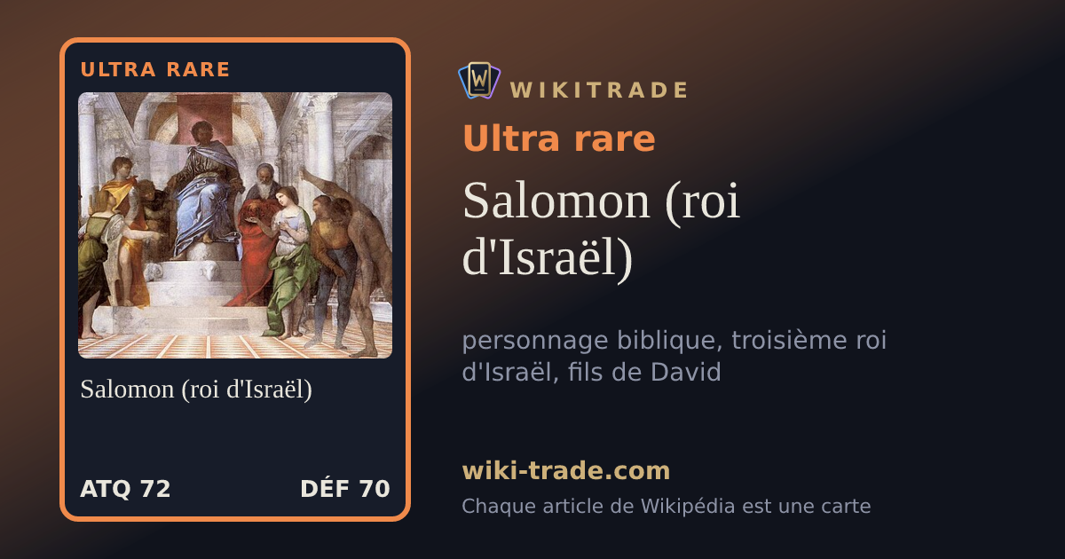 Salomon (roi d'Israël) — carte Ultra rare