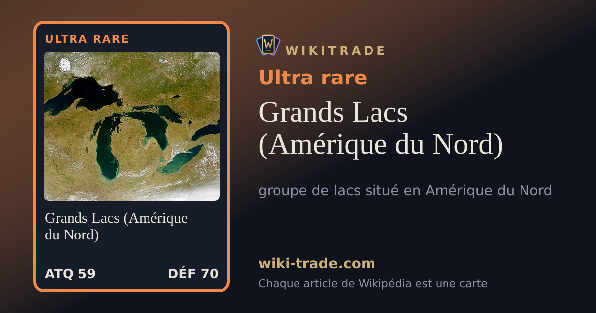 Grands Lacs (Amérique du Nord) — carte Ultra rare