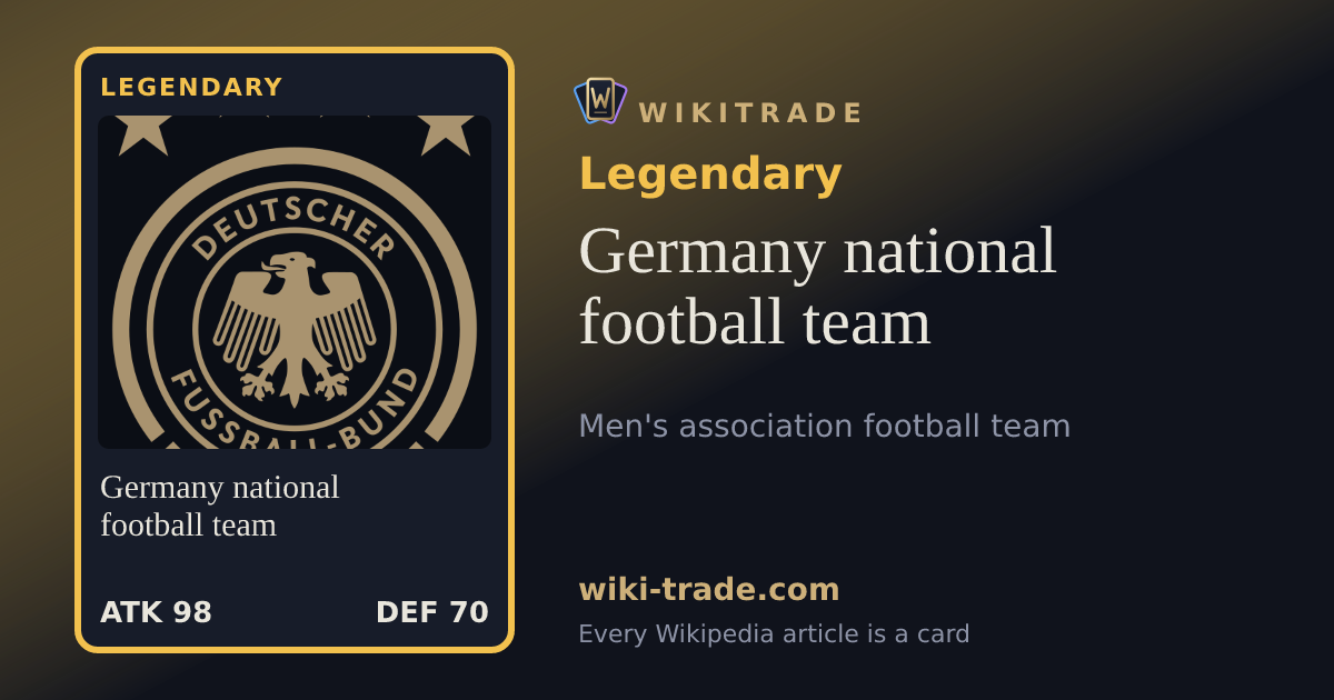 Germany national football team — Legendary card