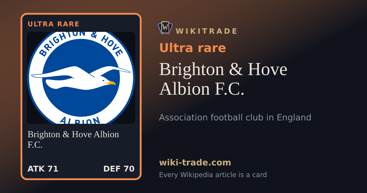 Brighton & Hove Albion F.C. — Ultra rare card