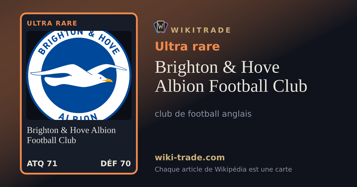 Brighton & Hove Albion Football Club — carte Ultra rare
