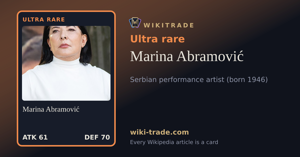 Marina Abramović — Ultra rare card